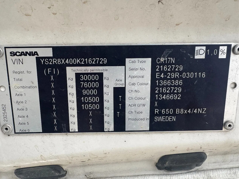 Nákladní automobil valníkový/ Plošinový Scania R650 V8 NGS XT 8X4 EURO 6: obrázek 11 Nákladní automobil valníkový/ Plošinový Scania R650 V8 NGS XT 8X4 EURO 6: obrázek 11