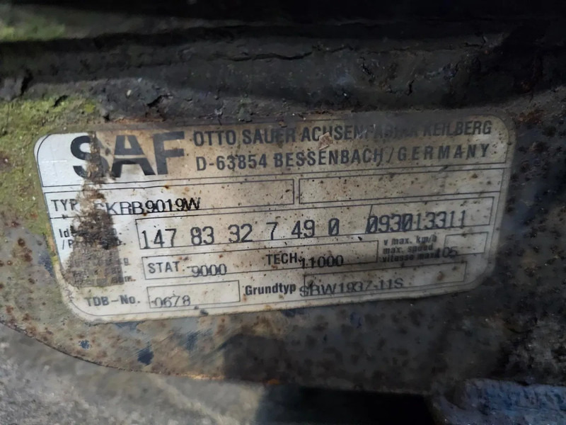 SAF SKRB9019W - Náprava a díly pro Nákladní auto: obrázek 5 SAF SKRB9019W - Náprava a díly pro Nákladní auto: obrázek 5