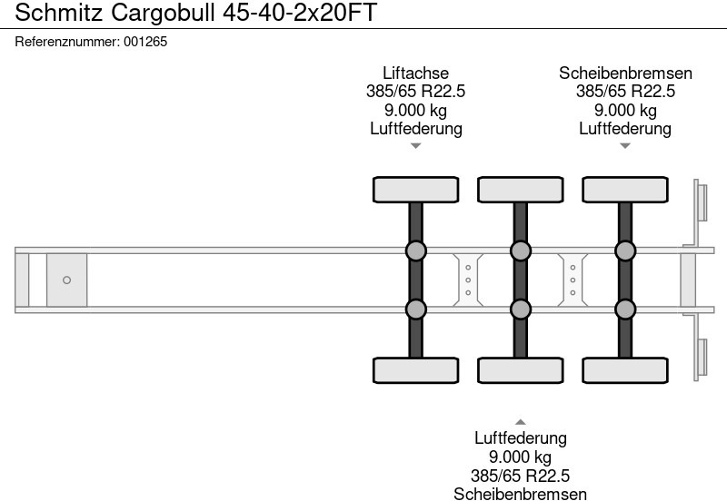 Kontejnerovy návěs/ Výměnná nástavba Schmitz Cargobull 45-40-2x20FT: obrázek 13
