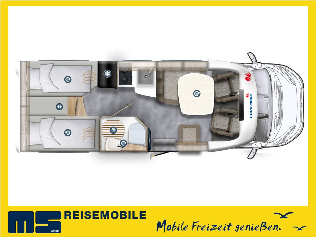 Eura Mobil PROFILA PT 695 EB / -MODELL 2024- / EINZELBETTEN - Polointegrovaný obytný vůz: obrázek 2 Eura Mobil PROFILA PT 695 EB / -MODELL 2024- / EINZELBETTEN - Polointegrovaný obytný vůz: obrázek 2