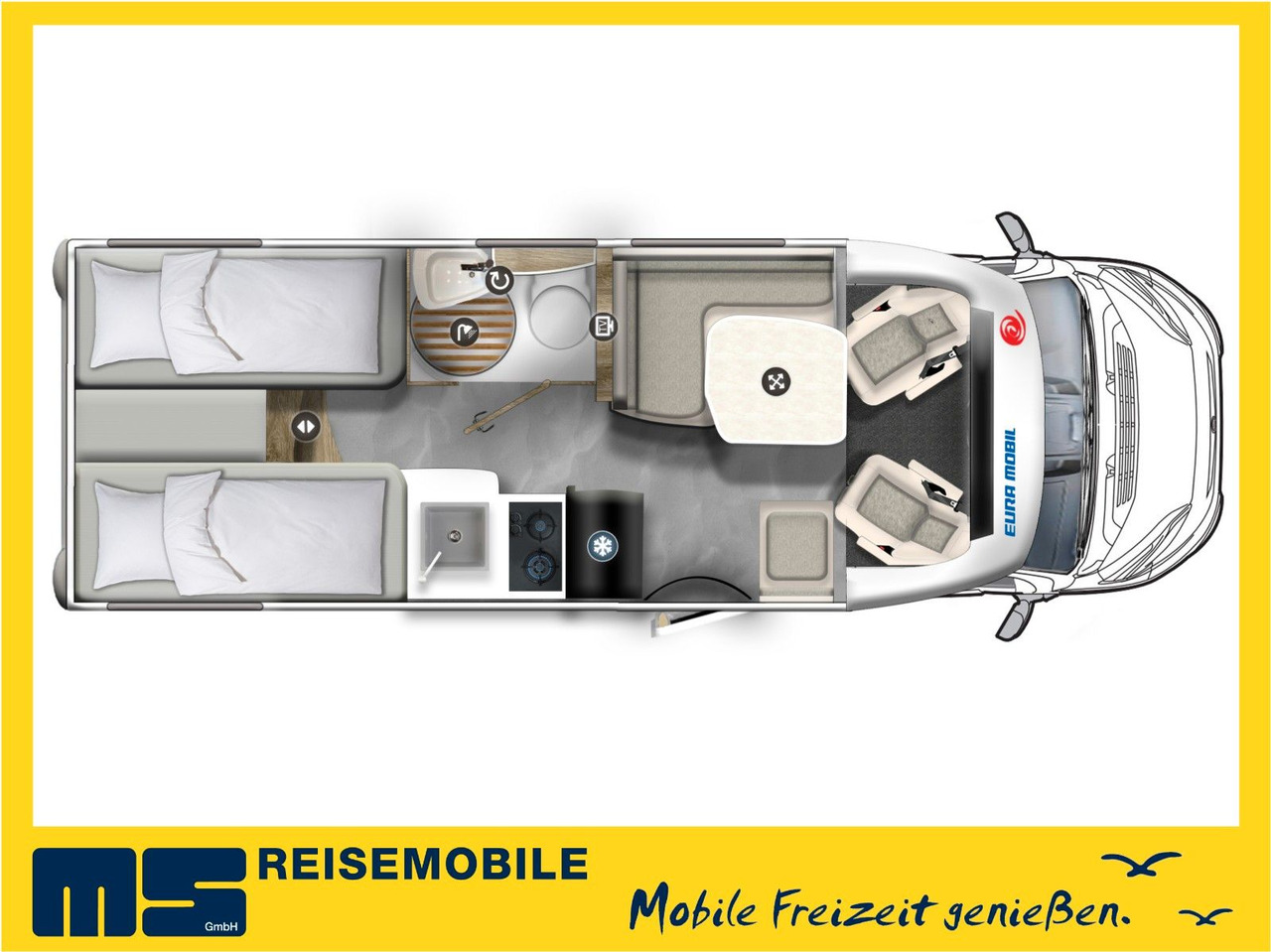 HYMER / ERIBA / HYMERCAR EXSIS T 588 / SAT / AHK / NAVI / EINZELBETTEN - Polointegrovaný obytný vůz: obrázek 2 HYMER / ERIBA / HYMERCAR EXSIS T 588 / SAT / AHK / NAVI / EINZELBETTEN - Polointegrovaný obytný vůz: obrázek 2