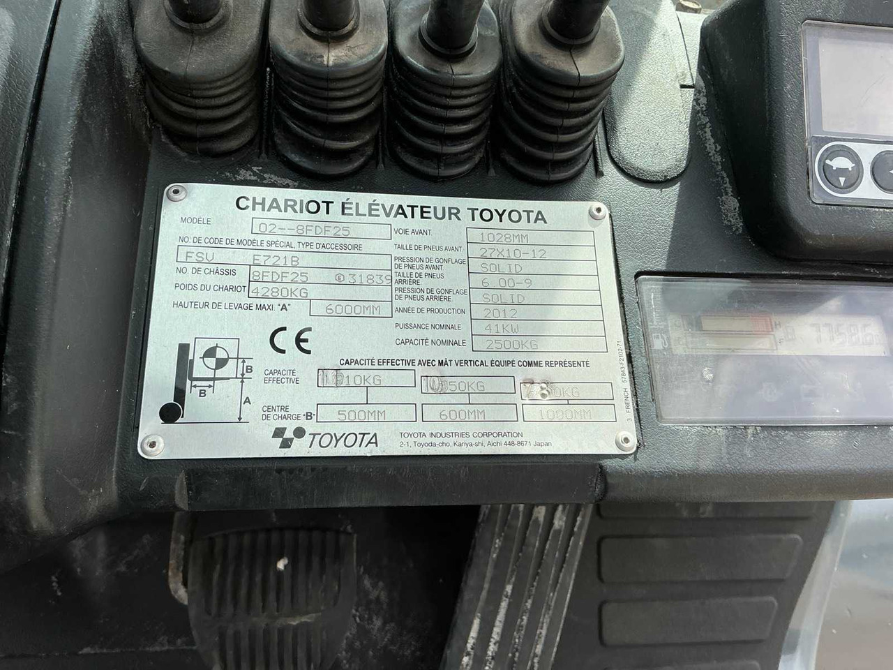 Vysokozdvižný vozík 2012 TOYOTA 02-8FDF25 FORKLIFT: obrázek 14