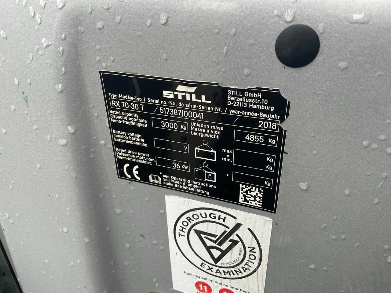 Vysokozdvižný vozík 2018 STILL RX 70-30T FORKLIFT: obrázek 13 Vysokozdvižný vozík 2018 STILL RX 70-30T FORKLIFT: obrázek 13