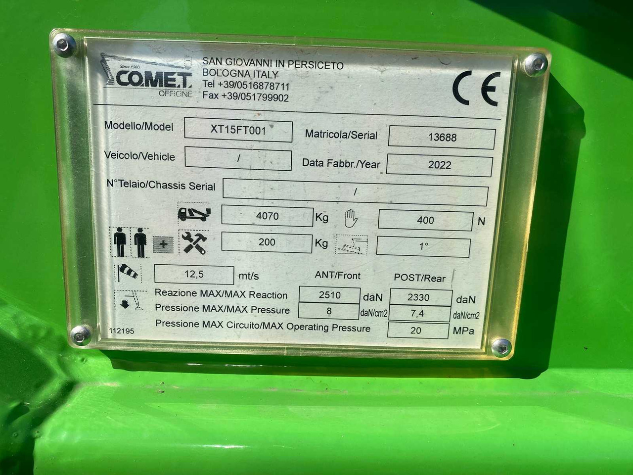 Pracovní plošina 2022 COMET LEOPARD 25 BOOM LIFT: obrázek 18 Pracovní plošina 2022 COMET LEOPARD 25 BOOM LIFT: obrázek 18