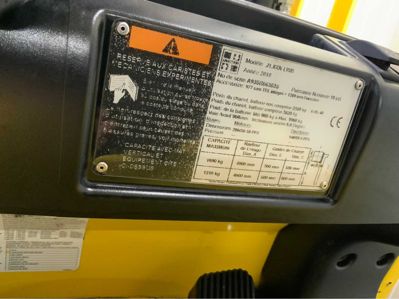 Vysokozdvižný vozík HYSTER - 2018 - J1.8XN - FORKLIFT, TRIPLEX, BLUESPOT, LED LIGHTING: obrázek 15 Vysokozdvižný vozík HYSTER - 2018 - J1.8XN - FORKLIFT, TRIPLEX, BLUESPOT, LED LIGHTING: obrázek 15