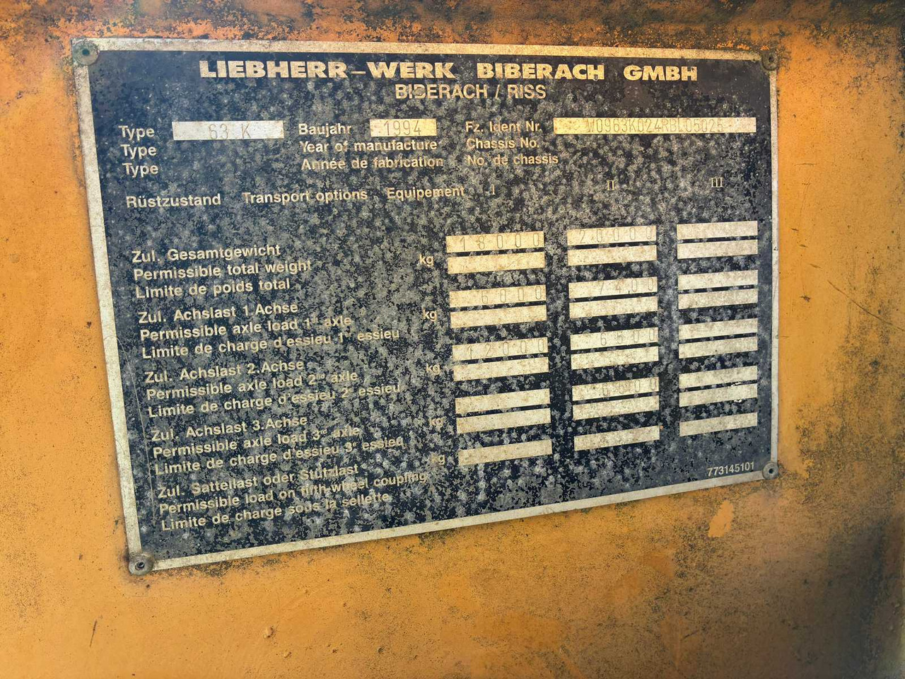Věžový jeřáb Liebherr 63 K: obrázek 18