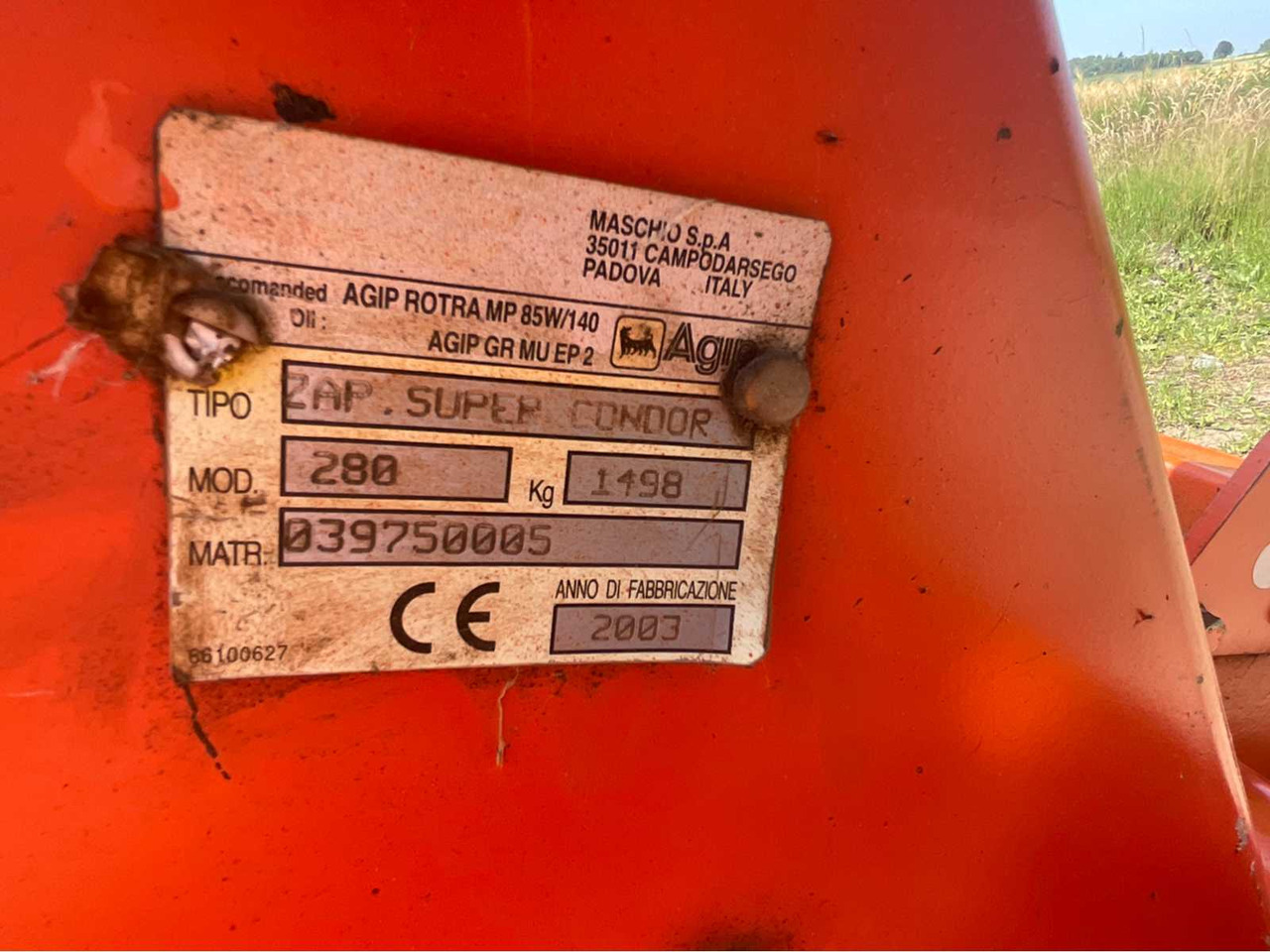 Rotační brány Maschio Super Condor 280: obrázek 17