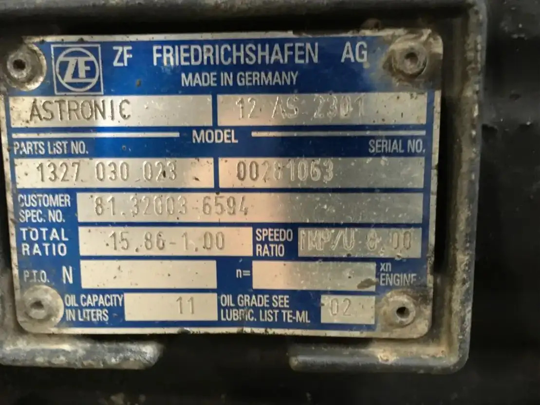 MAN Versnellingsbak 12AS2301TD - Převodovka a díly pro Nákladní auto: obrázek 5 MAN Versnellingsbak 12AS2301TD - Převodovka a díly pro Nákladní auto: obrázek 5