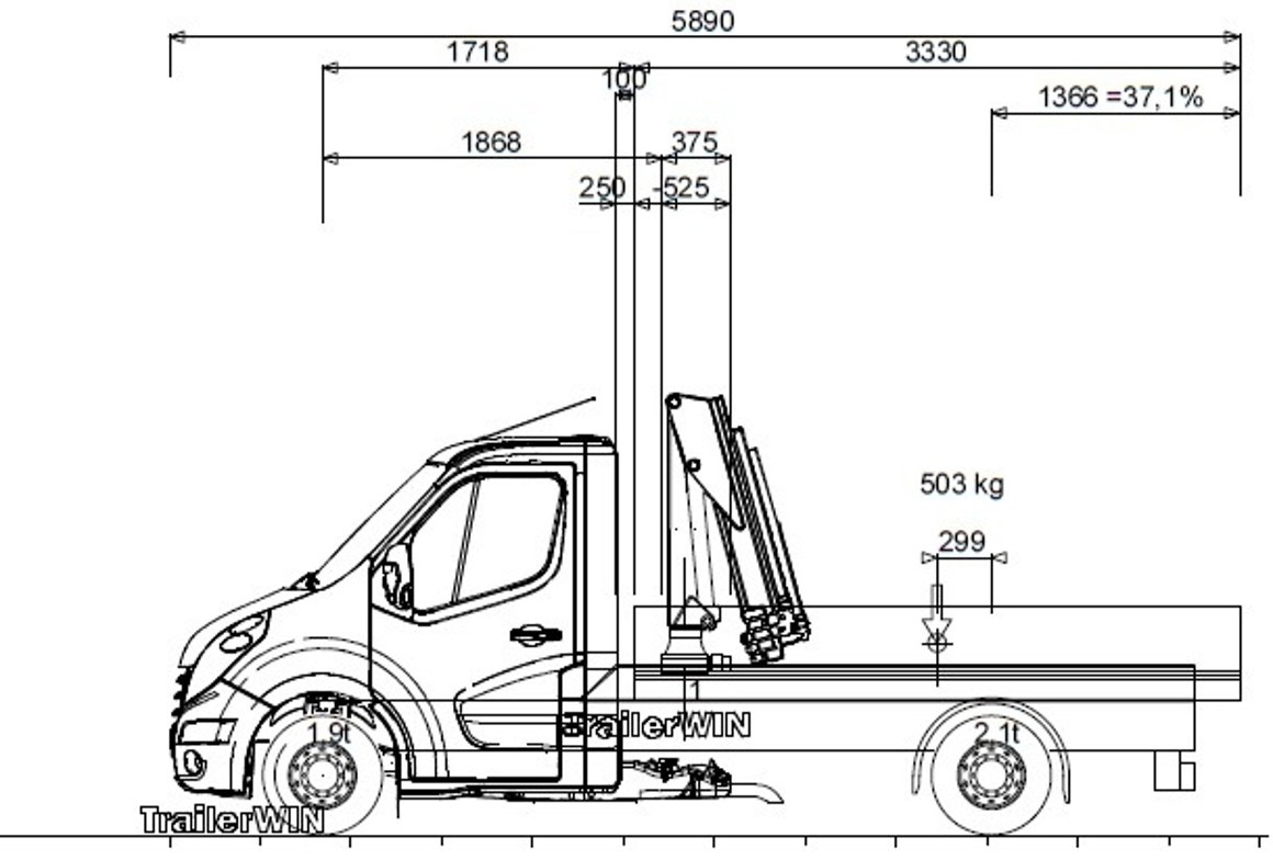 RENAULT Master L2H1 (neues Mod.) Alupritsche m. Kran - Dodávka valník: obrázek 3 RENAULT Master L2H1 (neues Mod.) Alupritsche m. Kran - Dodávka valník: obrázek 3