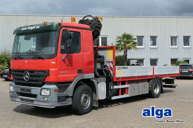 Mercedes-Benz 1844 L Actros 4x2, Hiab 144E-3, Funk, Voll-Luft - Nákladní automobil valníkový/ Plošinový, Auto s hydraulickou rukou: obrázek 1 Mercedes-Benz 1844 L Actros 4x2, Hiab 144E-3, Funk, Voll-Luft - Nákladní automobil valníkový/ Plošinový, Auto s hydraulickou rukou: obrázek 1
