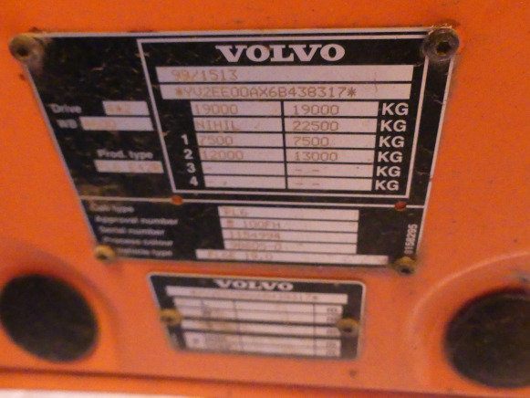 Sklápěč, Auto s hydraulickou rukou Camion benne + grue auxiliaire Volvo FL6E 19.0: obrázek 9