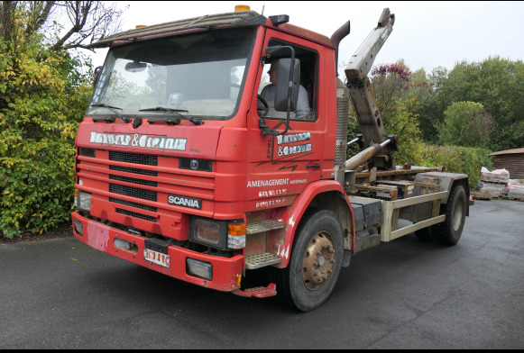 Camion porte container Scania P93ML4X2Z1 (1995-844.006 km) - Hákový nosič kontejnerů: obrázek 1 Camion porte container Scania P93ML4X2Z1 (1995-844.006 km) - Hákový nosič kontejnerů: obrázek 1