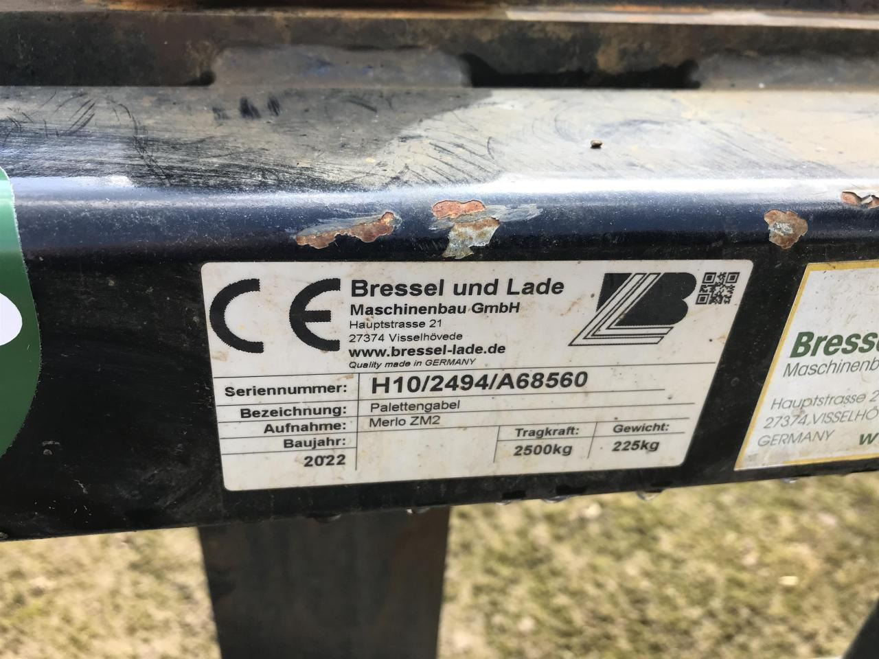 Bressel 2,5 to (1300 mm Zinken) - Vidle pro Zemědělská technika: obrázek 4 Bressel 2,5 to (1300 mm Zinken) - Vidle pro Zemědělská technika: obrázek 4