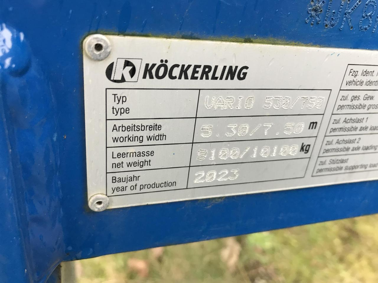Köckerling Vario 530/750 - Kultivátor: obrázek 5 Köckerling Vario 530/750 - Kultivátor: obrázek 5