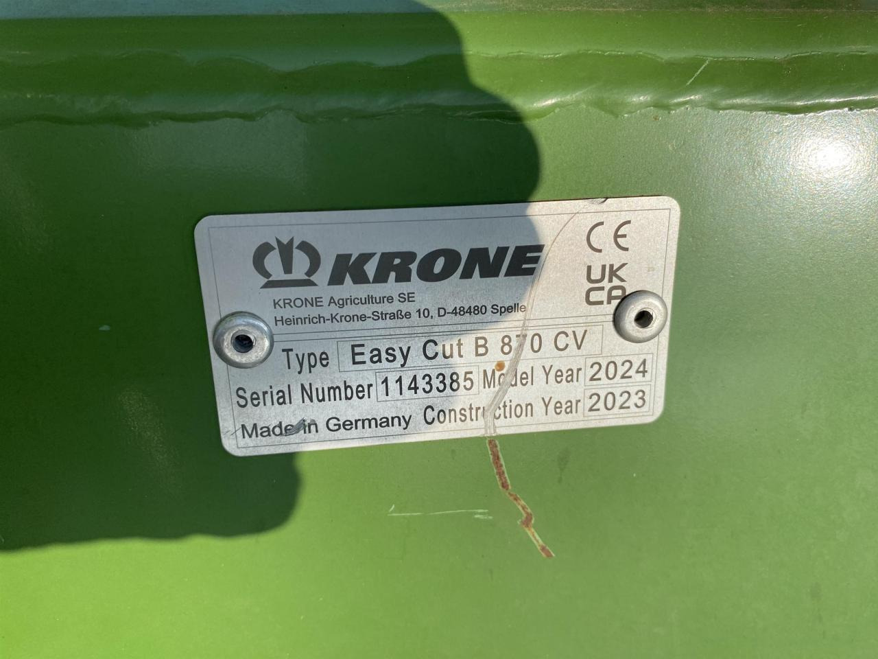 Krone EC B 870 CV - Žací stroj: obrázek 5 Krone EC B 870 CV - Žací stroj: obrázek 5