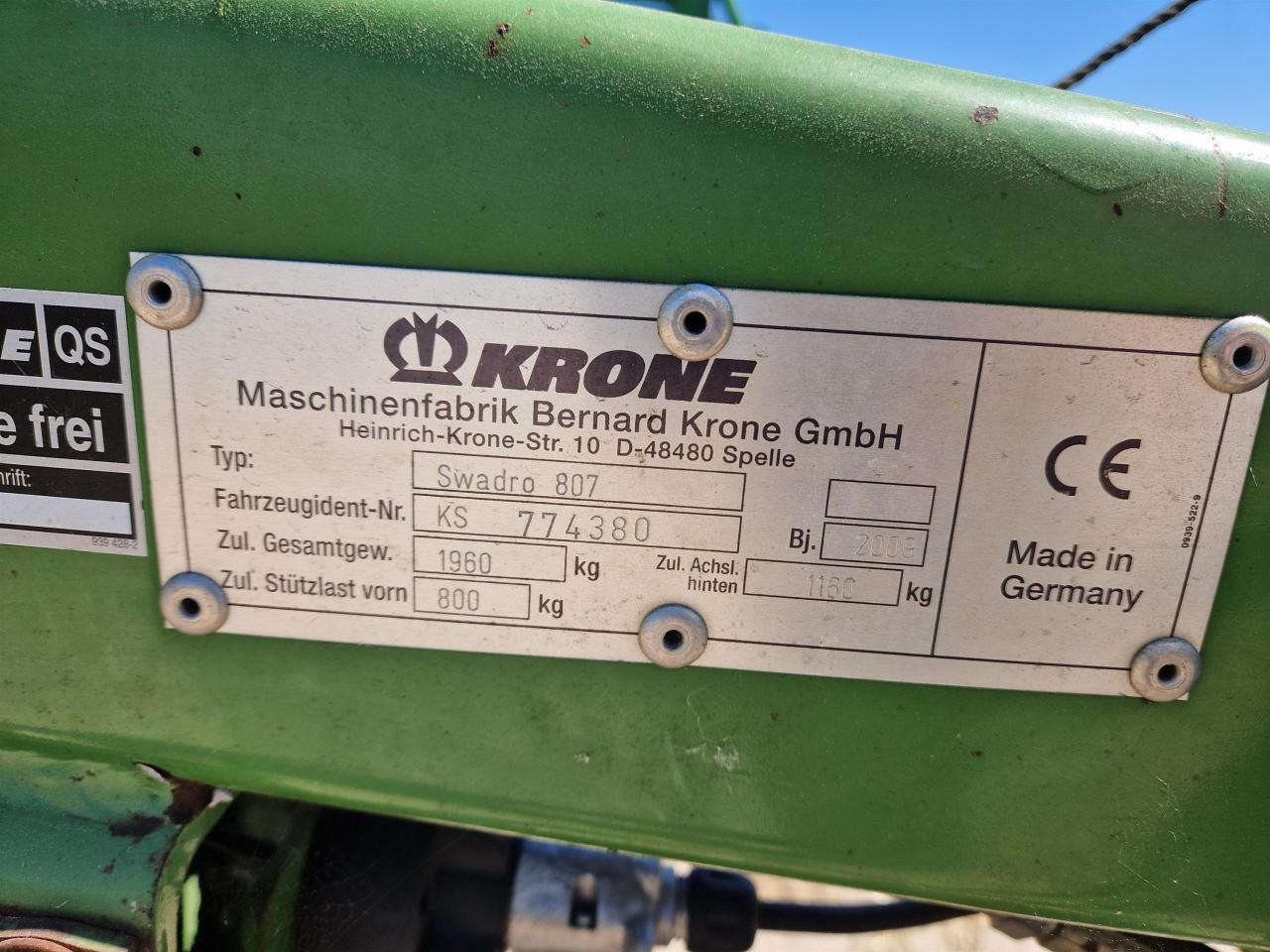 Krone Swadro 807 leasing Krone Swadro 807: obrázek 7
