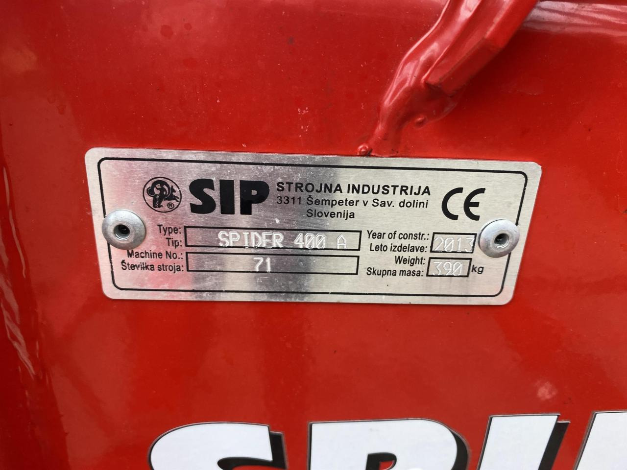 SIP Spider 400A - Obraceč/ Shrnovač: obrázek 5 SIP Spider 400A - Obraceč/ Shrnovač: obrázek 5