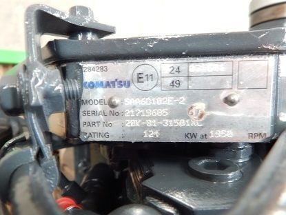 Komatsu SAA6D102E-20K-01-31501 Komatsu WA320-5 / PC240-7 - Motor pro Kolový nakladač: obrázek 2 Komatsu SAA6D102E-20K-01-31501 Komatsu WA320-5 / PC240-7 - Motor pro Kolový nakladač: obrázek 2