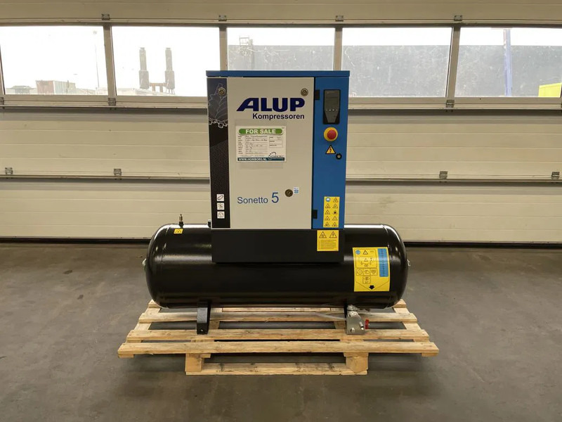 Alup Sonetto 5 - 200 Elektrische Schroefcompressor 4 kW 470 L/Min 10 Bar op ketel - Mobilní kompresor: obrázek 1 Alup Sonetto 5 - 200 Elektrische Schroefcompressor 4 kW 470 L/Min 10 Bar op ketel - Mobilní kompresor: obrázek 1