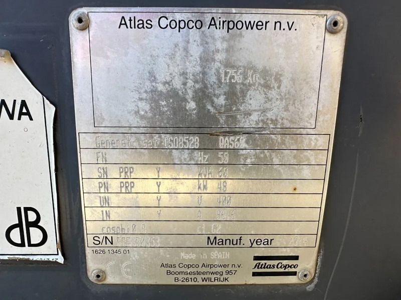 Atlas-Copco QAS 60 Perkins Leroy Somer 60 kVA Silent Rental generatorset - Elektrický generátor: obrázek 4 Atlas-Copco QAS 60 Perkins Leroy Somer 60 kVA Silent Rental generatorset - Elektrický generátor: obrázek 4