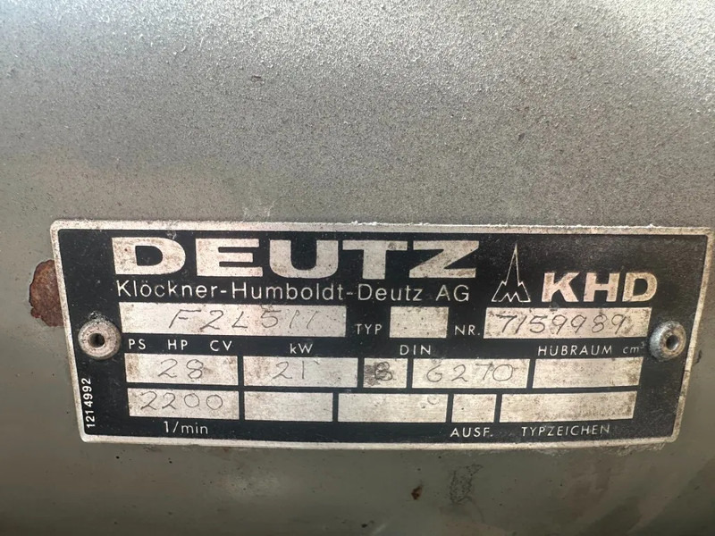 Deutz F2L 511 Diesel Compressor 21 kW 28 PK Air Compressor - Mobilní kompresor: obrázek 3 Deutz F2L 511 Diesel Compressor 21 kW 28 PK Air Compressor - Mobilní kompresor: obrázek 3