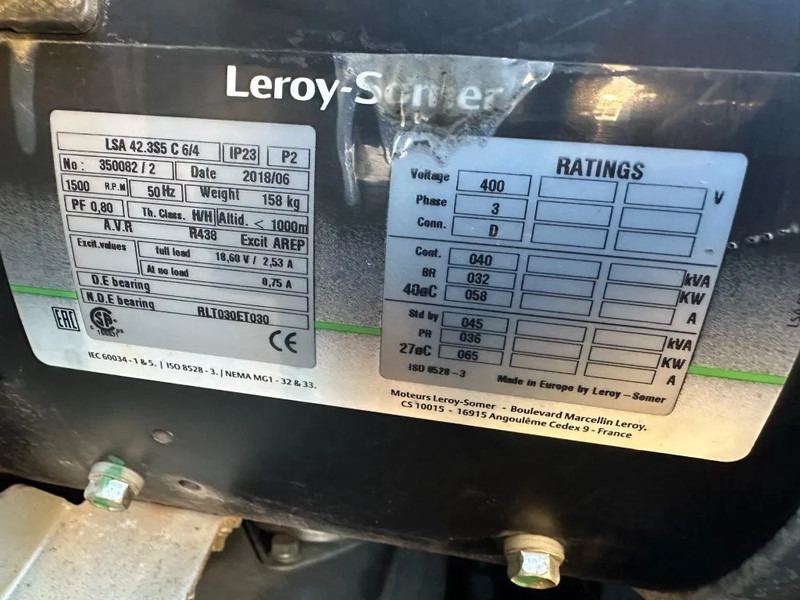 Elektrický generátor Europower EPUS44TDE Kubota Leroy Somer 44 kVA Supersilent Rental generatorset: obrázek 18