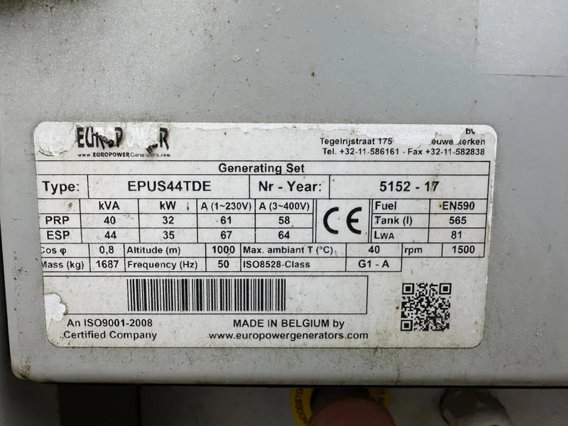 Europower EPUS44TDE Kubota leroy Somer 44 kVA Supersilent Rental generatorset - Elektrický generátor: obrázek 5 Europower EPUS44TDE Kubota leroy Somer 44 kVA Supersilent Rental generatorset - Elektrický generátor: obrázek 5