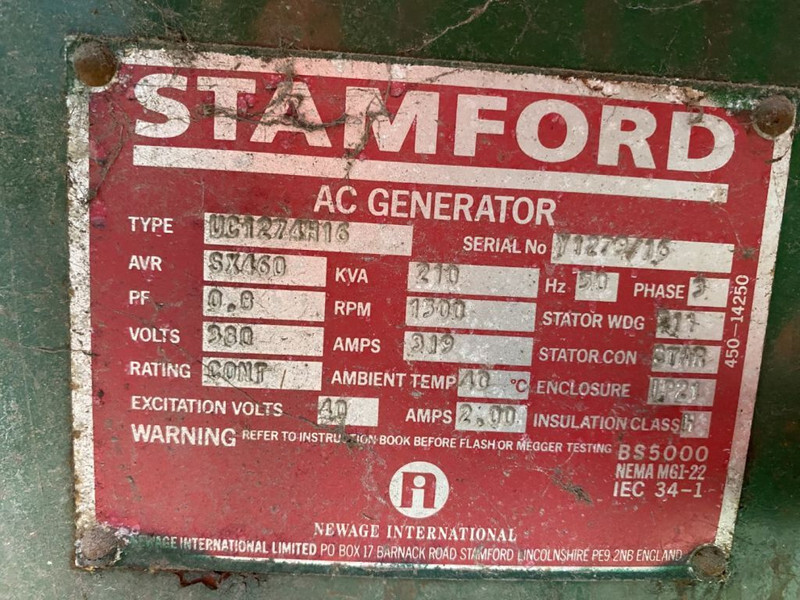 Elektrický generátor FG Wilson Stamford 210 kVA Silent generatorset: obrázek 6