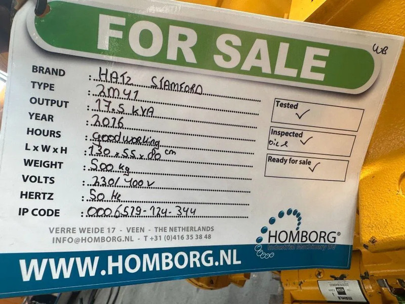 Elektrický generátor Hatz 2M41 Stamford 17.5 kVA generatorset: obrázek 10