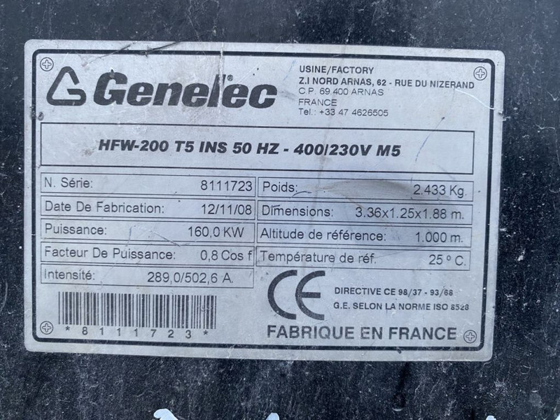 Himoinsa HFW 200 Iveco NEF 67 Stamford 200 kVA Silent generatorset - Elektrický generátor: obrázek 2 Himoinsa HFW 200 Iveco NEF 67 Stamford 200 kVA Silent generatorset - Elektrický generátor: obrázek 2