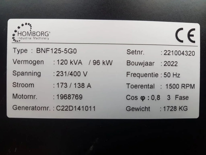 Himoinsa Iveco Stamford 120 kVA Supersilent Rental generatorset New ! - Elektrický generátor: obrázek 5 Himoinsa Iveco Stamford 120 kVA Supersilent Rental generatorset New ! - Elektrický generátor: obrázek 5