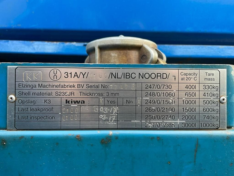 Kiwa IBC 1000 liter dieseltank met keuring - Skladovací nádrž: obrázek 3 Kiwa IBC 1000 liter dieseltank met keuring - Skladovací nádrž: obrázek 3