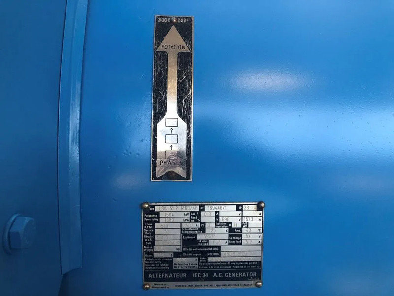 Elektrický generátor Leroy Somer SDMO 1880 kVA generatordeel SDMO 1880 kVA generatordeel op frame: obrázek 8 Elektrický generátor Leroy Somer SDMO 1880 kVA generatordeel SDMO 1880 kVA generatordeel op frame: obrázek 8