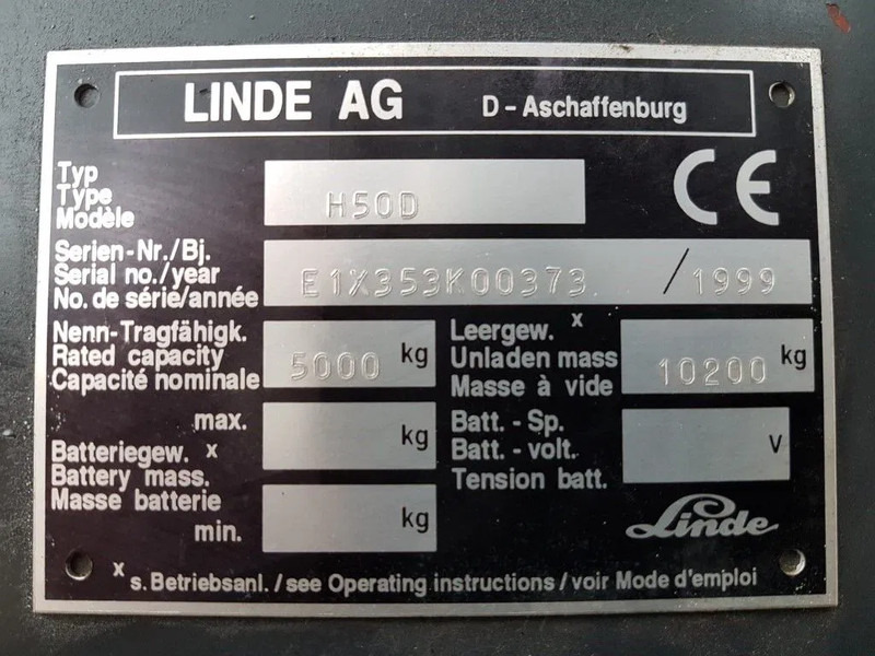 Linde H50D 5 ton Diesel Duplex Sideshift Positioner Heftruck - Dieselový vysokozdvižný vozík: obrázek 4 Linde H50D 5 ton Diesel Duplex Sideshift Positioner Heftruck - Dieselový vysokozdvižný vozík: obrázek 4