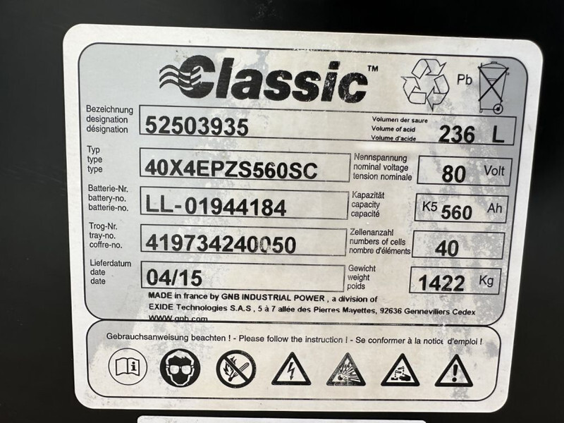 Elektrický vysokozdvižný vozík Manitou ME425-80V 2.5 ton Triplex Freelift Sideshift Elektra Heftruck: obrázek 15 Elektrický vysokozdvižný vozík Manitou ME425-80V 2.5 ton Triplex Freelift Sideshift Elektra Heftruck: obrázek 15