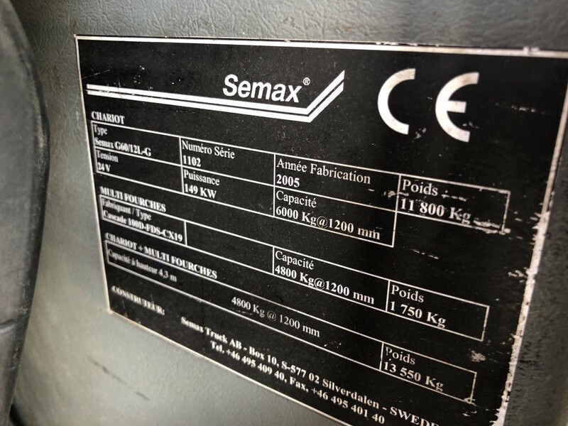 Semax Semax G60/12L-G 6 ton LPG Heftruck - Plynový vysokozdvižný vozík: obrázek 3 Semax Semax G60/12L-G 6 ton LPG Heftruck - Plynový vysokozdvižný vozík: obrázek 3