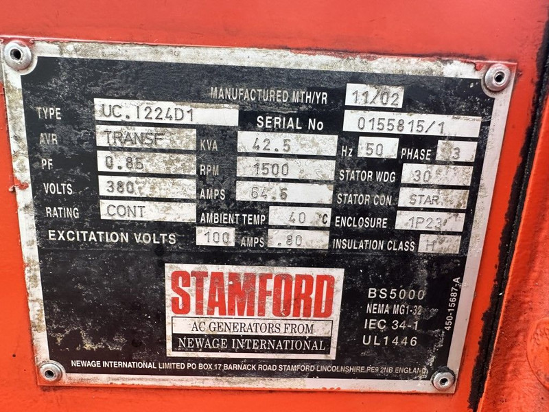 Sisu Valmet Stamford 42.5 kVA generatorset - Elektrický generátor: obrázek 5 Sisu Valmet Stamford 42.5 kVA generatorset - Elektrický generátor: obrázek 5