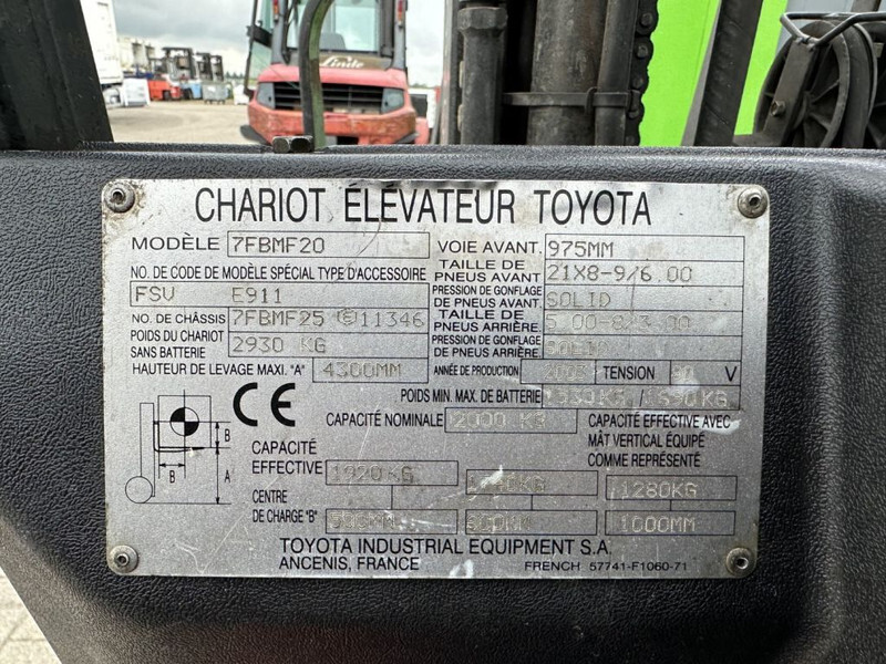 Toyota 7FBMF20 2 ton Triplex Freelift Sideshift Elektra Heftruck - Elektrický vysokozdvižný vozík: obrázek 4 Toyota 7FBMF20 2 ton Triplex Freelift Sideshift Elektra Heftruck - Elektrický vysokozdvižný vozík: obrázek 4