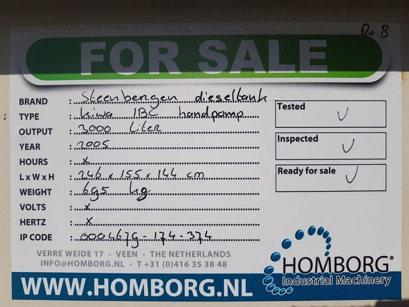 Skladovací nádrž dieseltank Steenbergen 3000 liter Kiwa IBC Dieseltank: obrázek 18