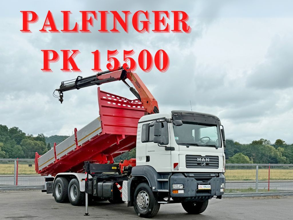 MAN TGA 26.400 * KIPPER 6,00m + PK 15500 * 6x4 * TOP - Sklápěč, Auto s hydraulickou rukou: obrázek 1 MAN TGA 26.400 * KIPPER 6,00m + PK 15500 * 6x4 * TOP - Sklápěč, Auto s hydraulickou rukou: obrázek 1
