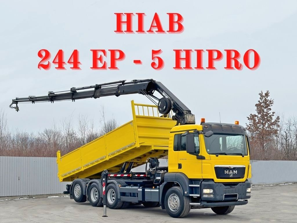 MAN TGS 35.400 * HIAB 244 EP - 5 HIPRO + FUNK * 8x4 - Sklápěč, Auto s hydraulickou rukou: obrázek 1 MAN TGS 35.400 * HIAB 244 EP - 5 HIPRO + FUNK * 8x4 - Sklápěč, Auto s hydraulickou rukou: obrázek 1