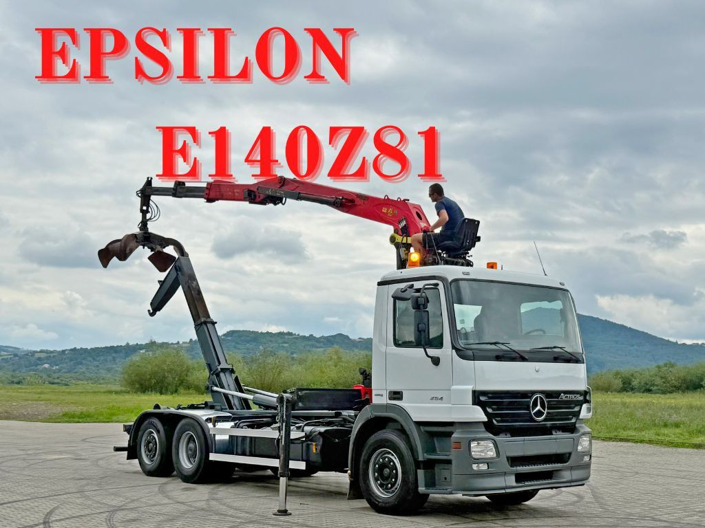 Mercedes-Benz ACTROS 2541 * ABROLLKIPPER * EPSILON E140Z81*TOP - Hákový nosič kontejnerů, Auto s hydraulickou rukou: obrázek 1 Mercedes-Benz ACTROS 2541 * ABROLLKIPPER * EPSILON E140Z81*TOP - Hákový nosič kontejnerů, Auto s hydraulickou rukou: obrázek 1