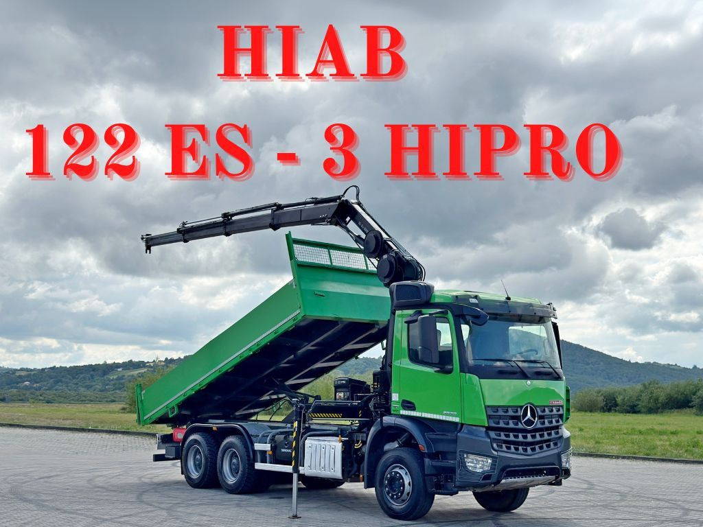 Mercedes-Benz AROCS 2636 * HIAB 122 ES - 3 HIPRO * 6x4 - Sklápěč, Auto s hydraulickou rukou: obrázek 1 Mercedes-Benz AROCS 2636 * HIAB 122 ES - 3 HIPRO * 6x4 - Sklápěč, Auto s hydraulickou rukou: obrázek 1