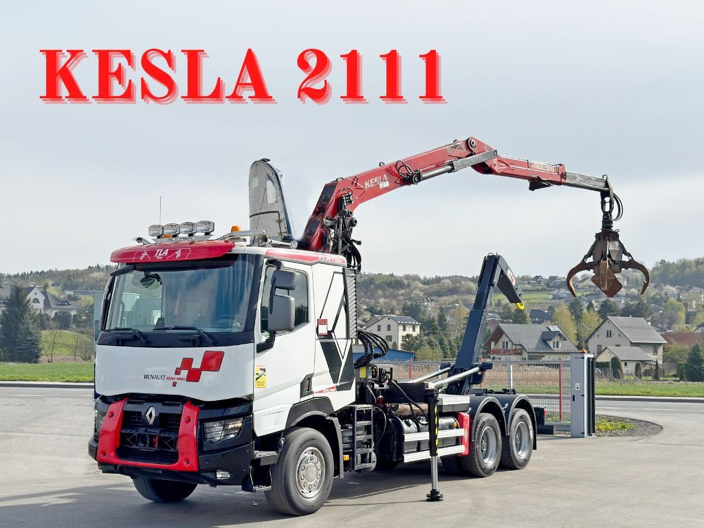 Renault C520 * ABROLLKIPPER 4,80 m * KESLA * 6x4! - Hákový nosič kontejnerů, Auto s hydraulickou rukou: obrázek 1 Renault C520 * ABROLLKIPPER 4,80 m * KESLA * 6x4! - Hákový nosič kontejnerů, Auto s hydraulickou rukou: obrázek 1