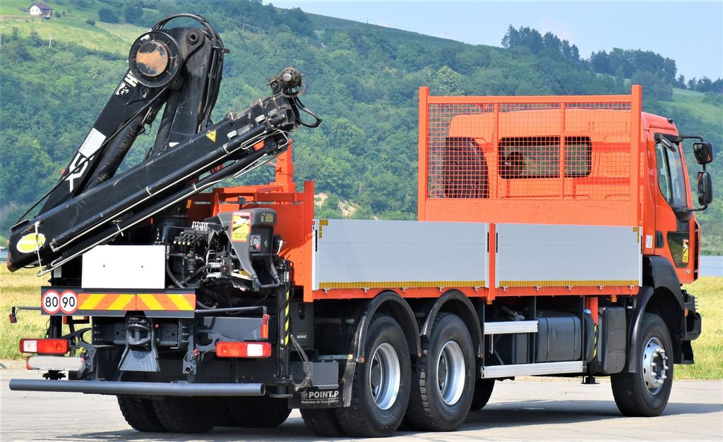 Auto s hydraulickou rukou, Nákladní automobil valníkový/ Plošinový Renault KERAX 410 * HIAB 144 B-3 HIDUO / 6x4 * TOP: obrázek 6