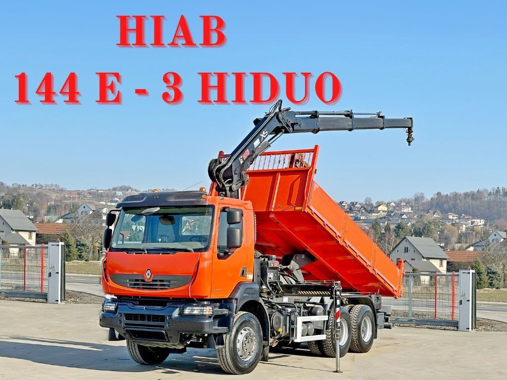 Renault KERAX 430* HIAB 144 E-3 HIDUO + FUNK / 6x4 - Sklápěč, Auto s hydraulickou rukou: obrázek 1 Renault KERAX 430* HIAB 144 E-3 HIDUO + FUNK / 6x4 - Sklápěč, Auto s hydraulickou rukou: obrázek 1