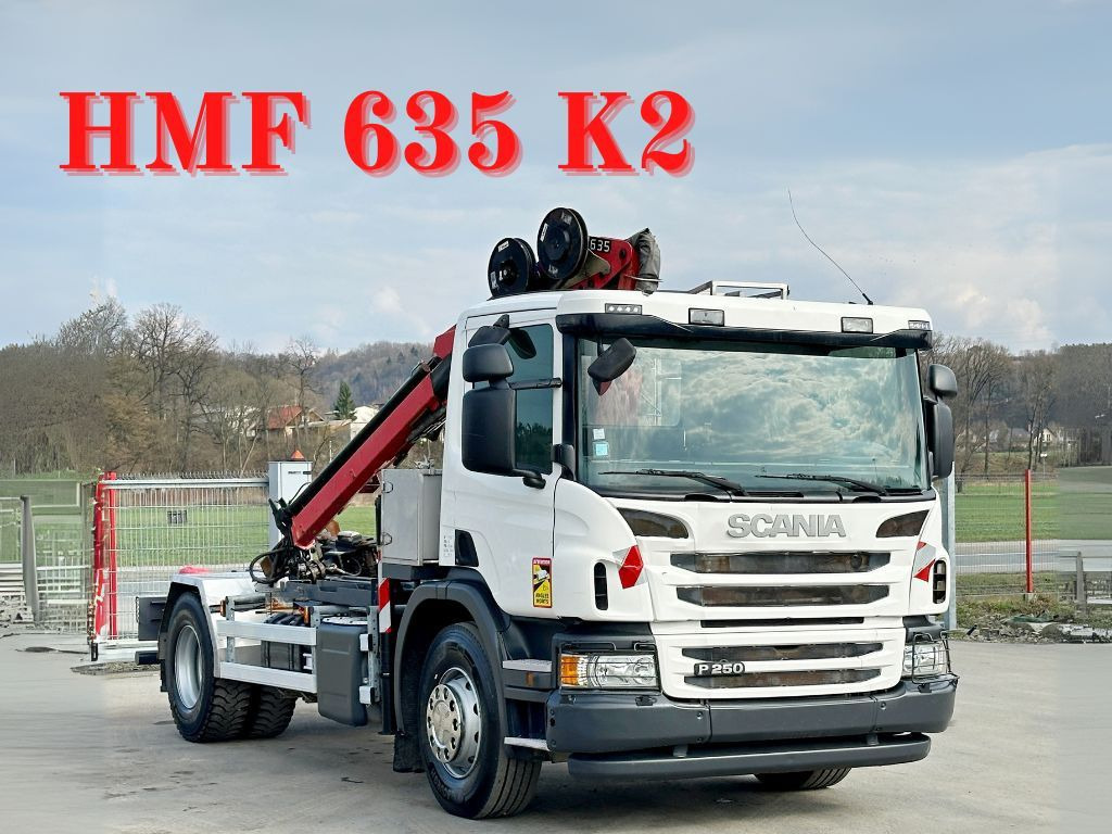 Scania P 250 * HMF 635 K2 + FUNK * TOPZUSTAND - Auto s hydraulickou rukou: obrázek 1 Scania P 250 * HMF 635 K2 + FUNK * TOPZUSTAND - Auto s hydraulickou rukou: obrázek 1
