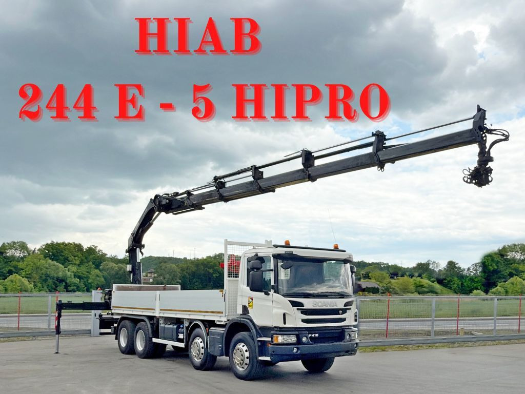 Scania P 410*PLATFORM 7,00m*HIAB 244 E-5 HIPRO+FUNK/8x4 Scania P 410*PRITSCHE 7,00m*HIAB 244 E-5 HIPRO+FUNK/8x4 - Auto s hydraulickou rukou, Nákladní automobil valníkový/ Plošinový: obrázek 1 Scania P 410*PLATFORM 7,00m*HIAB 244 E-5 HIPRO+FUNK/8x4 Scania P 410*PRITSCHE 7,00m*HIAB 244 E-5 HIPRO+FUNK/8x4 - Auto s hydraulickou rukou, Nákladní automobil valníkový/ Plošinový: obrázek 1