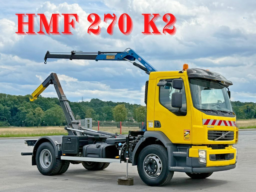 Volvo FL 240 * Abrollkipper * HMF 270 K2 * TOPZUSTAND - Hákový nosič kontejnerů: obrázek 1 Volvo FL 240 * Abrollkipper * HMF 270 K2 * TOPZUSTAND - Hákový nosič kontejnerů: obrázek 1