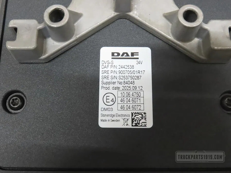 DAF 2442538 12 inch Monitor - Elektrický systém pro Nákladní auto: obrázek 2 DAF 2442538 12 inch Monitor - Elektrický systém pro Nákladní auto: obrázek 2